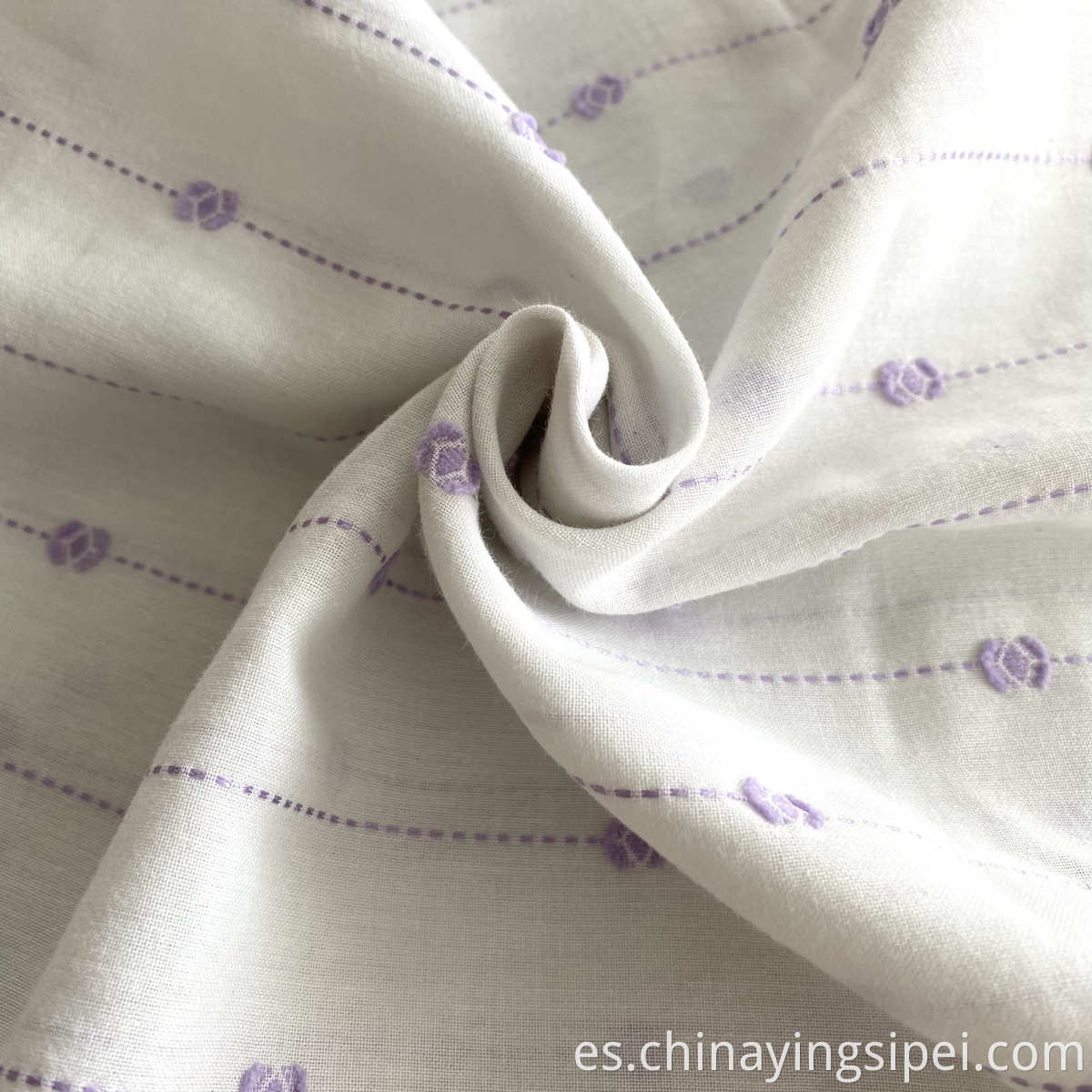 Producción de venta en caliente Algodón puro jacquard 100% de tela de algodón para prenda